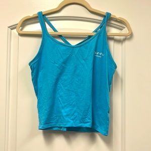 Burn Boot Camp blue cropped tank